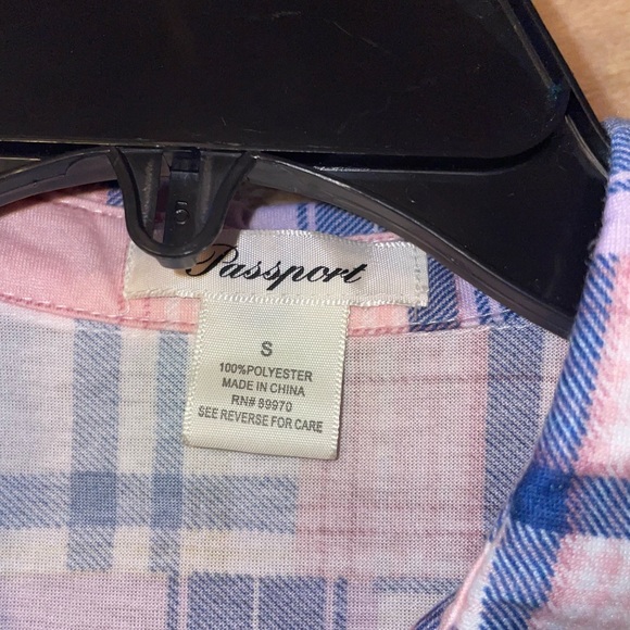 Passport cropped patchwork top size small short sleeve button down shirt NWT/ - Picture 7 of 12